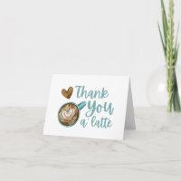 Cartão Thank You A' Latte