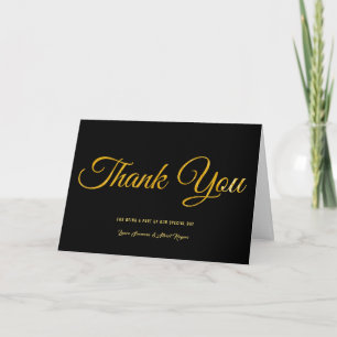 Cartão Thank You  Being Part of special day wedding Card