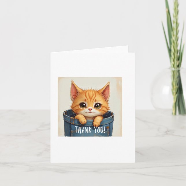 Cartão Thank You Card, Cute, Appreciation (Frente)