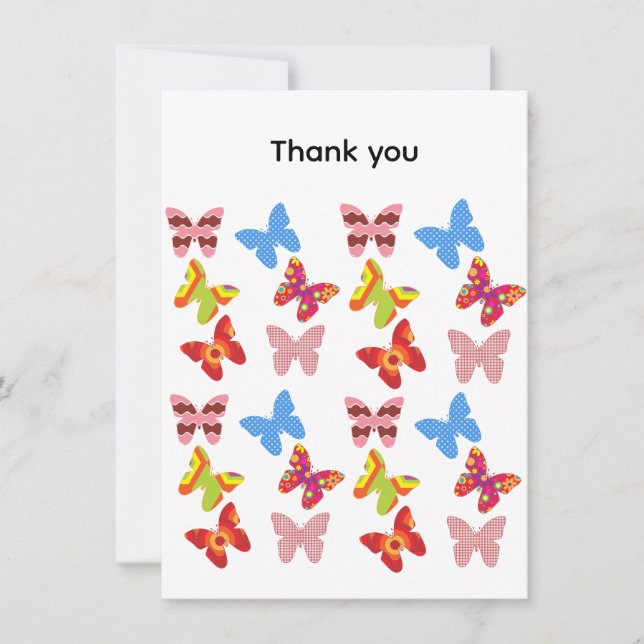 Cartão Thank you Flat Greeting Card (Frente)
