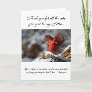 Cartão Thank You for Taking care of my Father Nurse