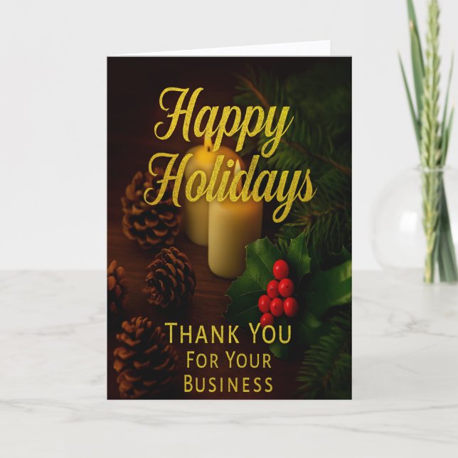 Cartão 'Thank you for your business' Folded Greeting Card (Frente)