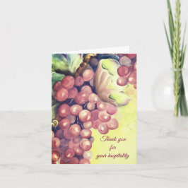 Cartão Thank You for your Hospitality Grapevine