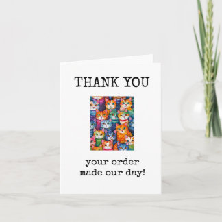 Cartão Thank You For Your Order Card