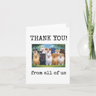 Cartão Thank You, From All of Us, Customer, Coworker