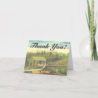 Cartão "Thank You!" + Historical Rustic Lumber Mill