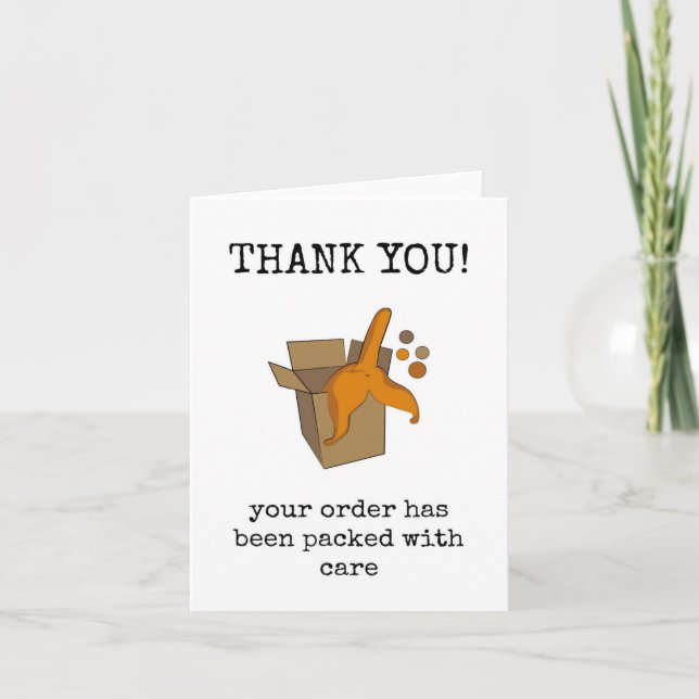 Cartão Thank You Order Packing Card, Customer (Frente)