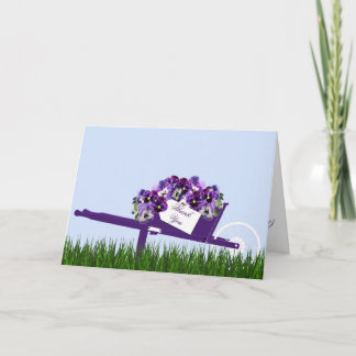 Cartão Thank You Pansies Greeting Card