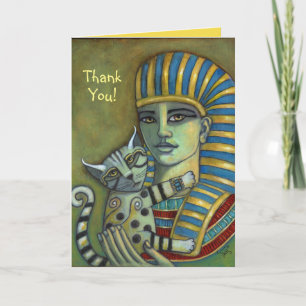 Cartão Thank You! Pharaoh and Cat Card