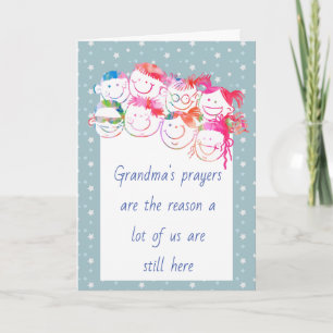 Cartão Thank You Prayers Grandma Fun Quote Inspirational