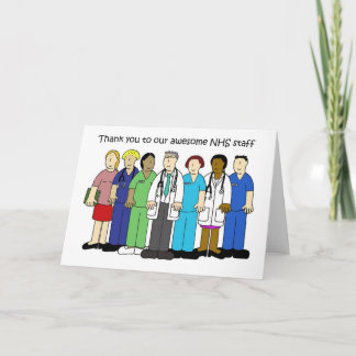 Cartão Thank you to Our NHS Staff Cartoon Group