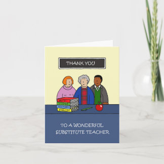 Cartão Thank You to Substitute Teacher