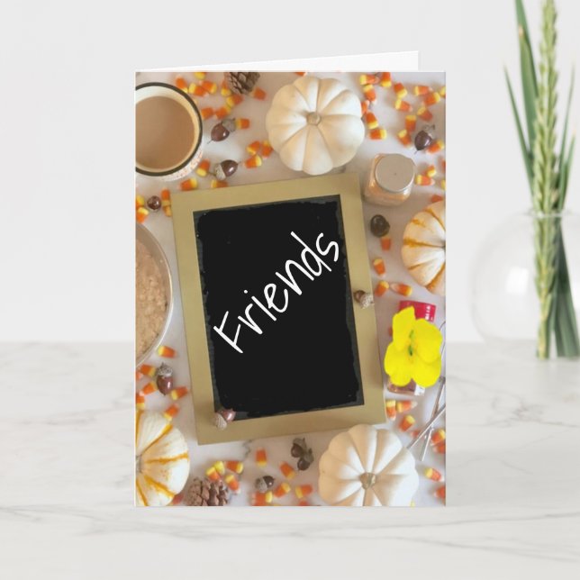 CARTÃO ***THANKFUL FOR FRIENDS*** AT THANKSGIVING (Frente)