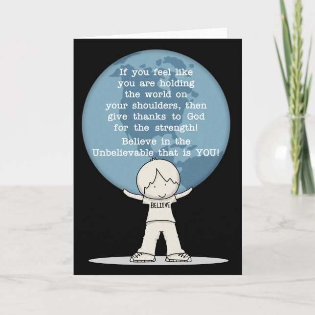 Cartão Thankful for Strength (Frente)