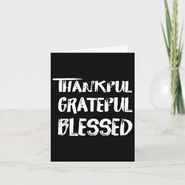 Cartão Thankful Grateful Blessed Christmas Shirts For Men (Frente)