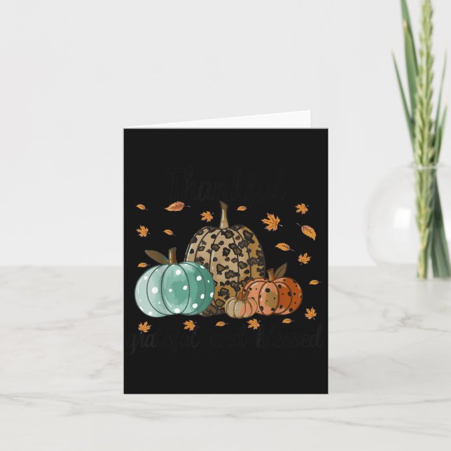 Cartão Thankful Grateful Blessed Shirt For Women Funny Ch (Frente)