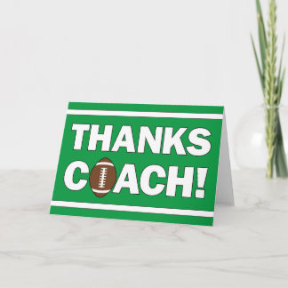 Cartão Thanks Coach Football Coach Thank You