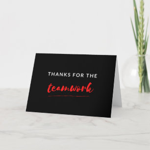 Cartão Thanks For The Teamwork