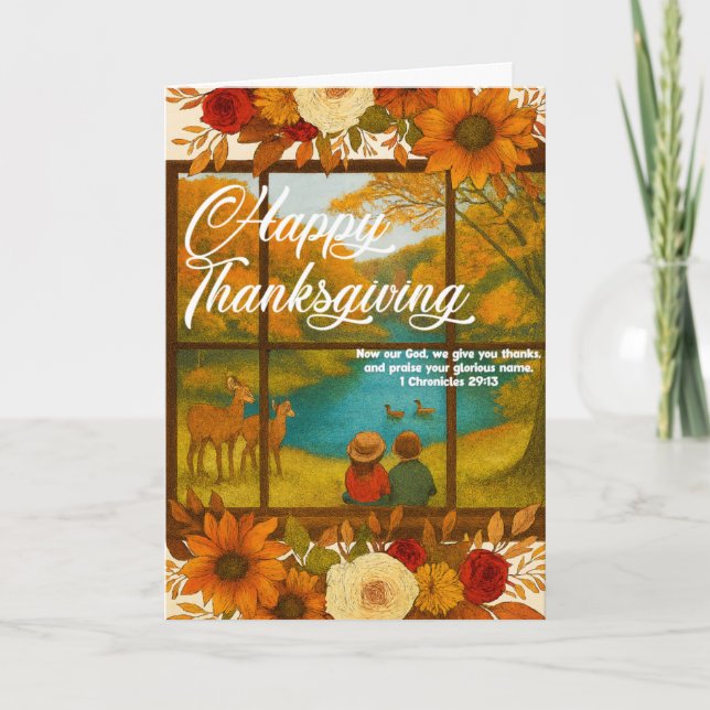 Cartão Thanksgiving Folded Greeting Card (Frente)