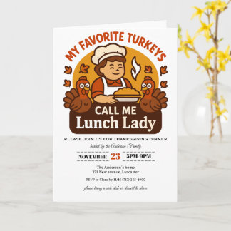 Cartão Thanksgiving Invitation Card