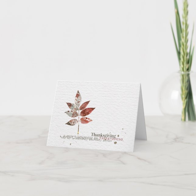 Cartão thanksgiving leaf card (Frente)