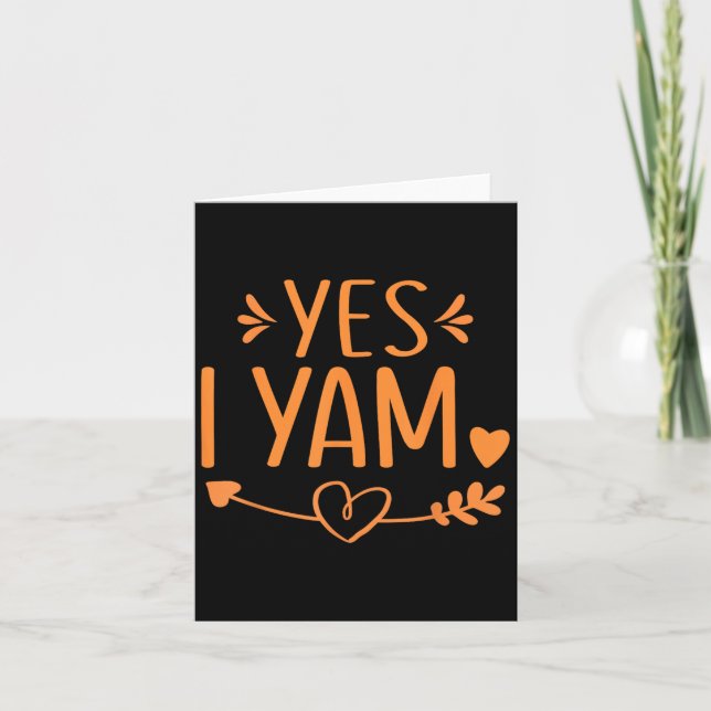 Cartão Thanksgiving Matching Couples Outfit Sweet Tato Ye (Frente)