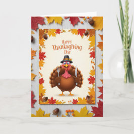 Cartão Thanksgiving Turkey Cheer — Festive Holiday