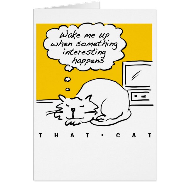 Cartão That Cat cartoon. Sleeping cat. (Frente)