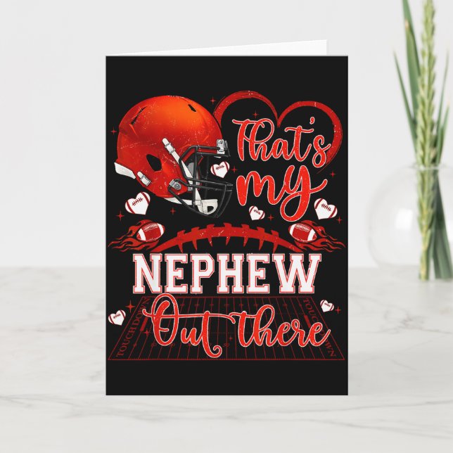 Cartão Thats My Nephew Out There Funny Football Aunt Uncl (Frente)