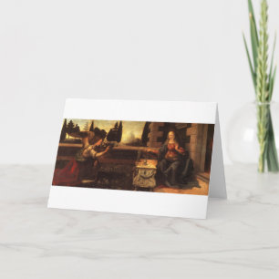 Cartão The Annunciation by Leonardo Da Vinci c. 1472-1475