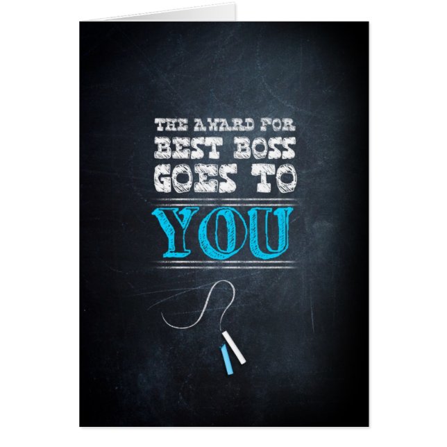 Cartão The award for best boss goes to you! (Frente)