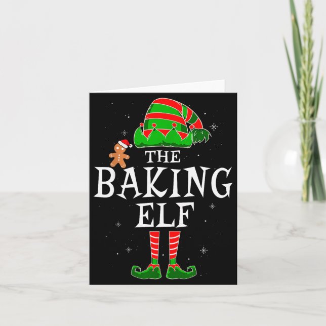 Cartão The Baking Elf Group Matching Family Christmas Coo (Frente)