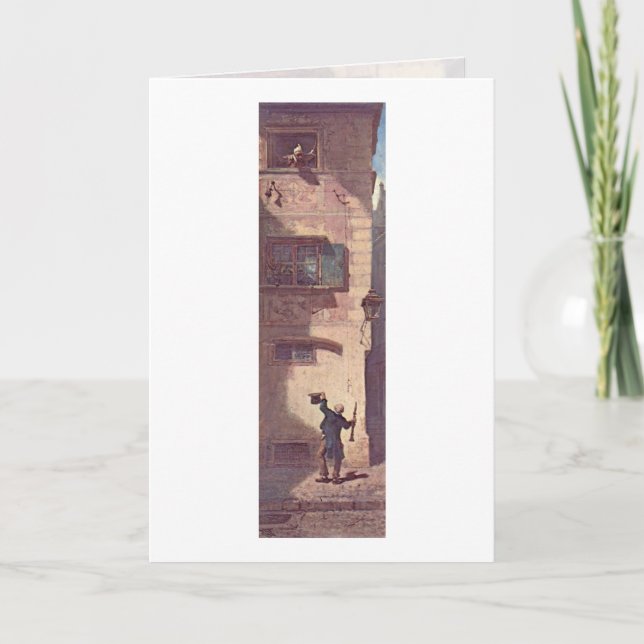 Cartão The Beggar Musician By Carl Spitzweg (Frente)