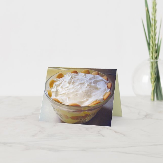 Cartão The Best Easy Banana Pudding Recipe Ever Note Card (Frente)