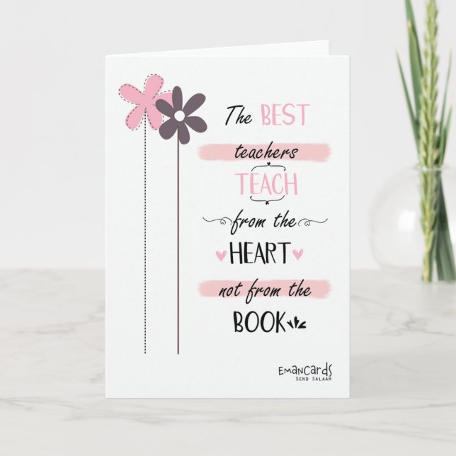 Cartão The Best Teacher (Frente)