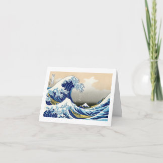 Cartão The big wave off Kanagawa Katsushika Hokusai