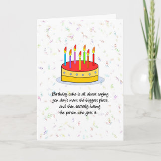 Cartão The Biggest Piece Birthday Card