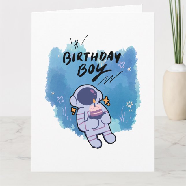 Cartão The Birthday Spaceman (Frente)