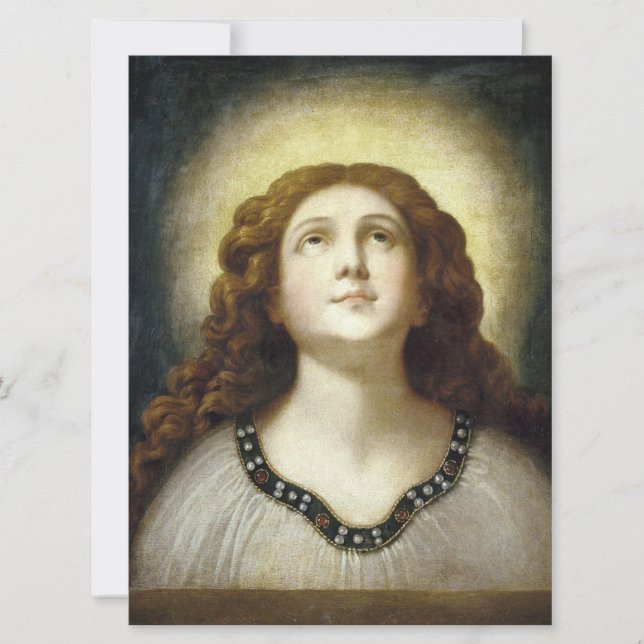 Cartão The Blessed Soul (Angelic Young Religious Woman) (Frente)