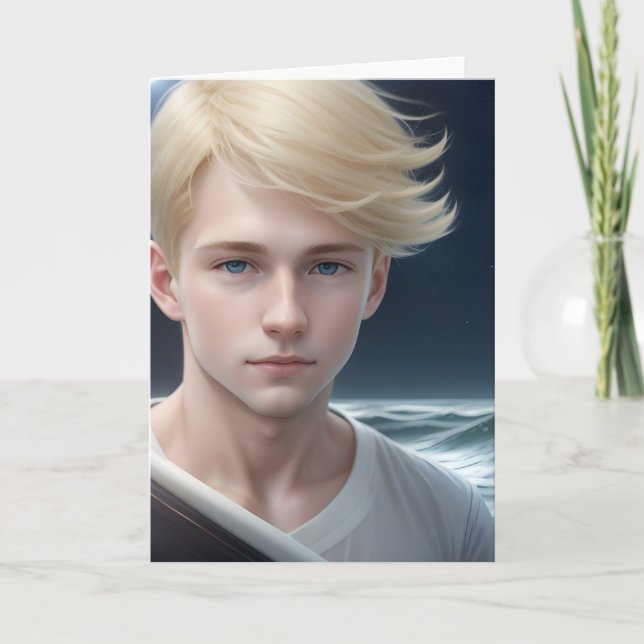 Cartão The Blond Boy Greetings Card (Frente)