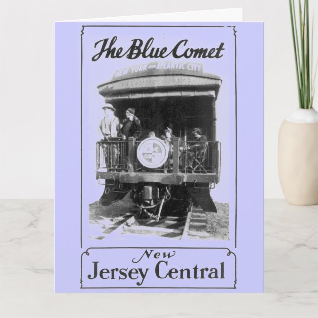 Cartão The Blue Comet Train Large Greeting Card (Frente)