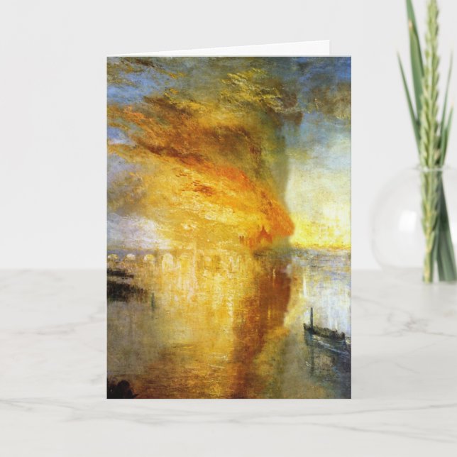 Cartão The Burning of the Houses of Lords and Commons (Frente)