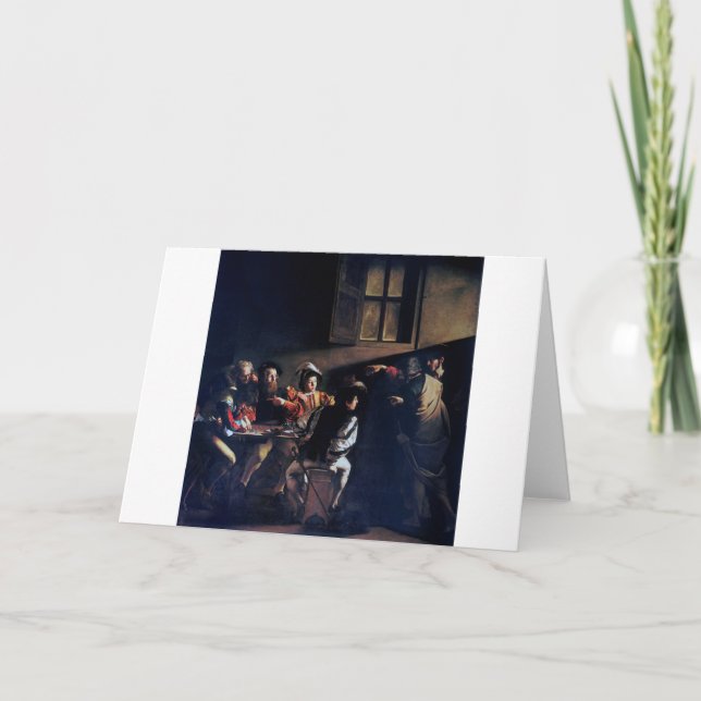 Cartão The Calling of Saint Matthew, Caravaggio (Frente)