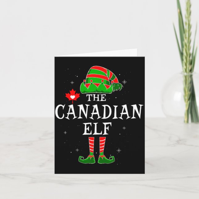 Cartão The Canadian Elf Group Matching Family Christmas C (Frente)