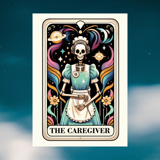 Cartão The Caregiver Tarot Card Mother's Day Skeleton (The Caregiver Tarot Card Mother's Day Skeleton
)