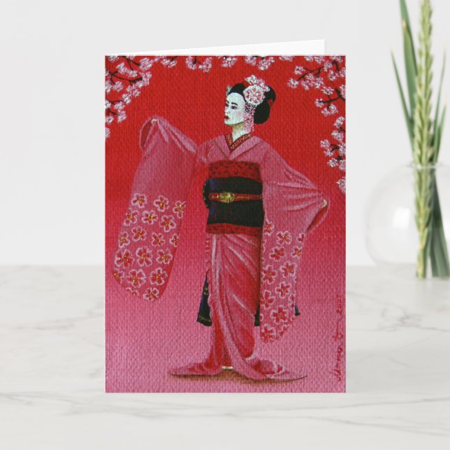 Cartão "The Cherry Blossom Dance" (Miyako Odori) (Frente)