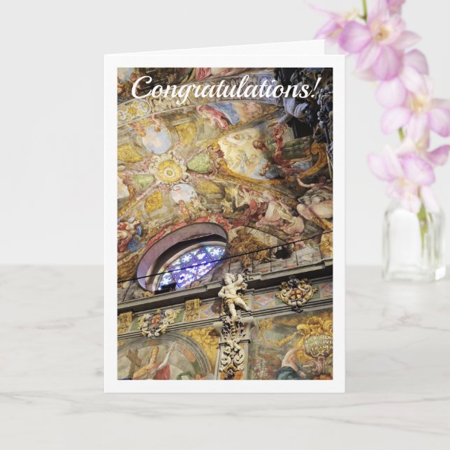 Cartão The Church of San Nicolás, Valencia City, España (Orquídea)