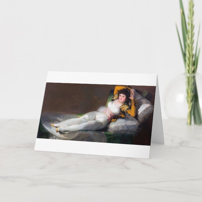 Cartão The Clothed Maja, Francisco Goya, 1798-1803 (Frente)