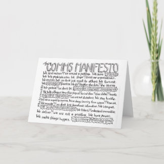 Cartão The Comms Manifesto greetings card