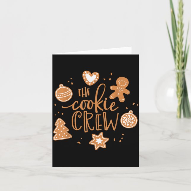 Cartão The Cookie Crew Gingerbread Christmas Xmas Pajamas (Frente)